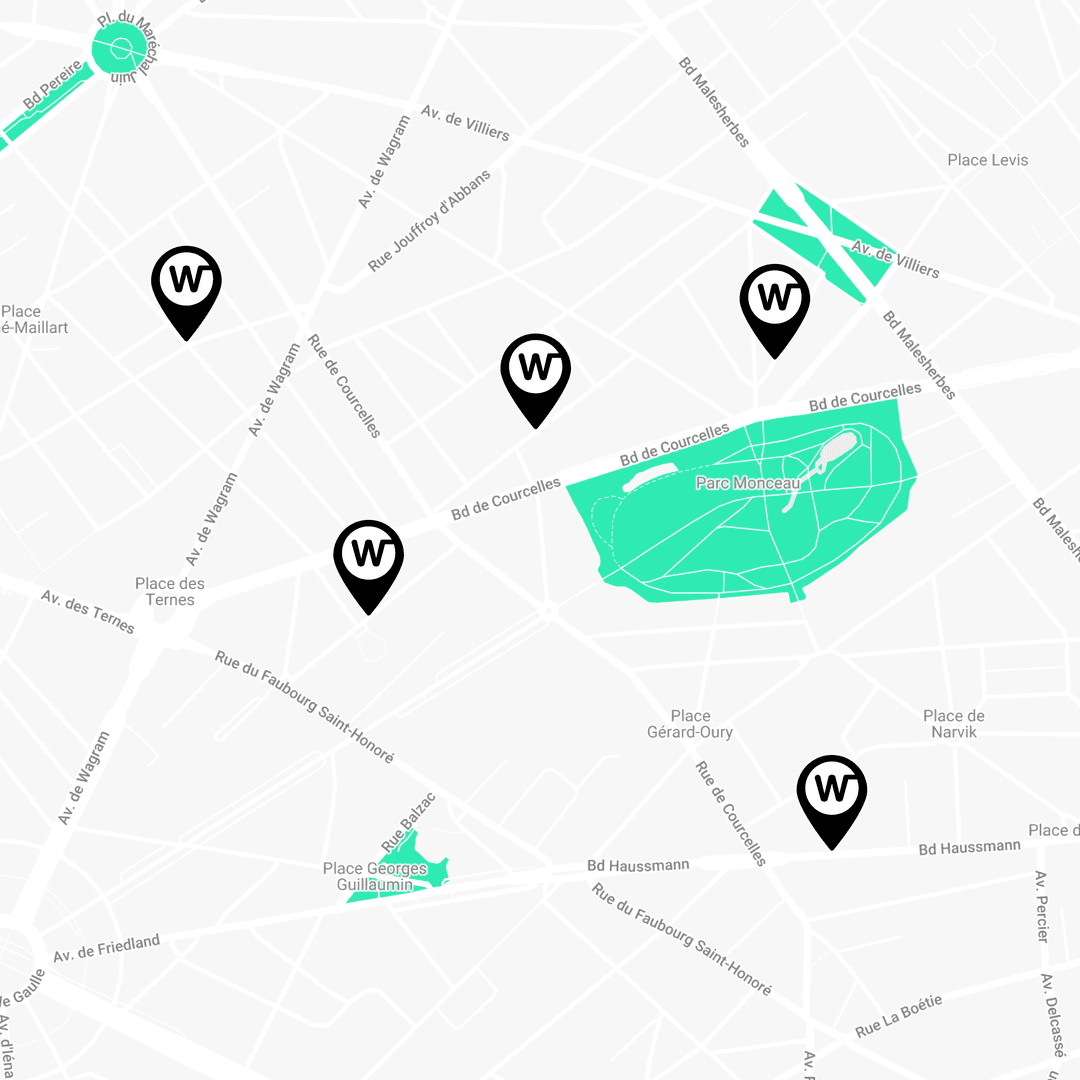 Wooshers sur la carte